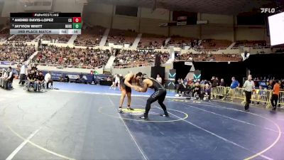 215-D2 3rd Place Match - Jayvion Whitt, Barry Goldwater High School vs Andrei Davis-lopez, Cienega High School
