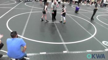 76 lbs Consi Of 8 #1 - Jaxson Brewer, Miami Takedown Club vs Alyvia Kvittum, Salina Wrestling Club