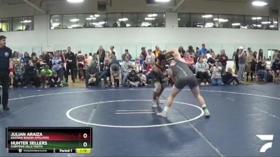 168 lbs Quarterfinal - Hunter Sellers, Chippewa Hills Youth vs Julian Araiza, Eastern Region Affiliated