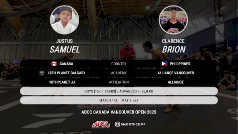 Justus Samuel vs Clarence Brion 2025 ADCC Vancouver Open