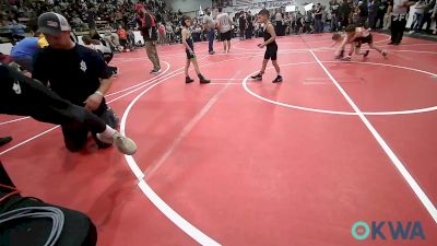 55 lbs Round Of 16 - Grant Pigeon, Hulbert High School vs Dallas Fuqua, Springdale Youth Wrestling Club