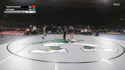 4A/3A/2A/1A Girls 105 1st Place Match - Kiya Roe, Rainier Girls vs Gracie Williams, Harrisburg Girls