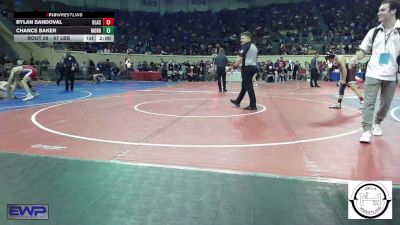 87 lbs Round Of 32 - Rylan Sandoval, Blackwell vs Chance Baker, Morris Wrestling Association