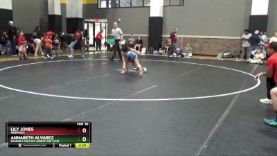 82 lbs Round 3 - AnnaBeth Alvarez, Kearney MatCats Wrestling Club vs Lily Jones, Nebraska