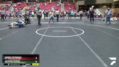 90 lbs Cons. Round 4 - Joseph Peterson, WR - Topeka Blue Thunder vs Jackson Dugan, Kansas Young Guns Wrestling Cl