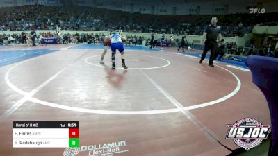 70 lbs Consi Of 8 #2 - Ezra Flores, Amped Wrestling Club vs Hayden Radebaugh, Little Axe Takedown Club