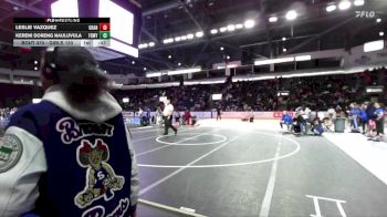 Girls 120 lbs Cons. Round 2 - Kereni Doreng Nauluvula, Federal Way (Girls) vs Leslie Vazquez, Granger (Girls)