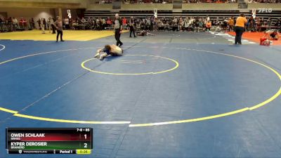 85 lbs Cons. Round 2 - Owen Schlaak, NRHEG vs Kyper DeRosier, Brainerd