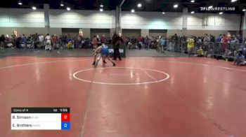 86 lbs Consolation - Bazely Simison, Gladiator Wrestling Club vs Evan Brothers, Massachusetts