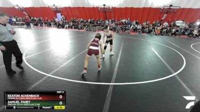 92 lbs Champ. Round 2 - Samuel Fahey, Oregon Youth Wrestling Club vs Keaton Achenbach, Prairie Du Chien Wrestling Club