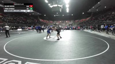 177 lbs Consi Of 16 #1 - Blake Hicks, Clovis West vs Theo Steele, Dos Palos