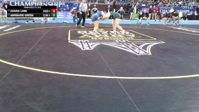 Girls-235 lbs Quarterfinal - AnnMarie Green, Clare (Girls) vs AZaria Lane, Dundee (Girls)
