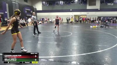 100 lbs Cons. Semi - Belle Weets, Vinton-Shellsburg vs Cooper Hamilton, Iowa City, City High