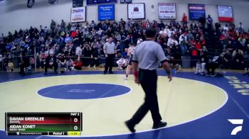 215 lbs Quarterfinal - Davian Greenlee, Buchtel vs Aidan Konet, Rocky River