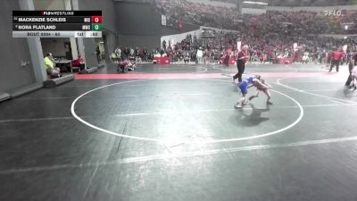 60 lbs Cons. Round 2 - Nora Flatland, Mukwonago Wrestling Club vs Mackenzie Schleis, Mishicot