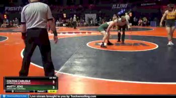 2 lbs Quarterfinal - Matty Jens, Grayslake (Central) vs Colton Carlisle, Bethalto (Civic Memorial)