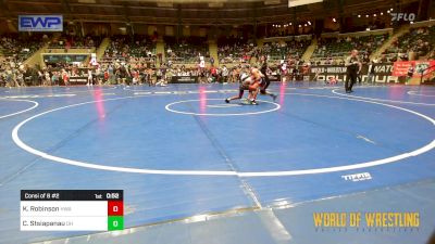 90 lbs Consi Of 8 #2 - King Robinson, HURRICANE WRESTLING ACADEMY vs Chrstopher Stsiapanau, Darkhorse