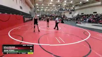 160 Boys Champ. Round 1 - Eddie Spinks, Wolfpack Wrestling Club vs Kyle Stevens, Mile High Wrestling Club