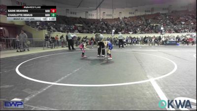 43 lbs Consi Of 4 - Sadie Beavers, Harrah Little League Wrestling vs Charlotte Remus, Barnsdall Youth Wrestling