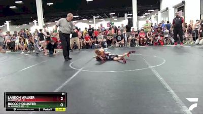 56 lbs Round 2 (8 Team) - Rocco Hollister, PA Alliance Red vs Landon Walker, Glasgow WA