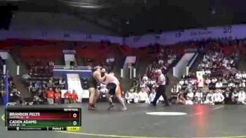 285 lbs Semifinals (8 Team) - Caden Adams, Alma HS vs Brandon Felts, Clinton HS