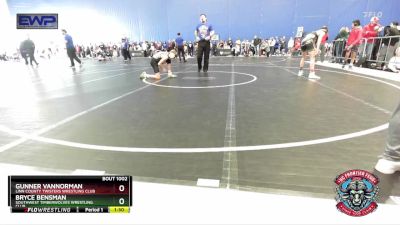 100 lbs Champ. Round 1 - Gunner Vannorman, Linn County Twisters Wrestling Club vs Bryce Bensman, Southwest Timberwolves Wrestling Club