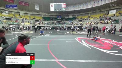 52 lbs Quarterfinal - Keaton Hammonds, Panther Youth Wrestling-CPR vs Leeden Phillips, Conway Wrestling Club