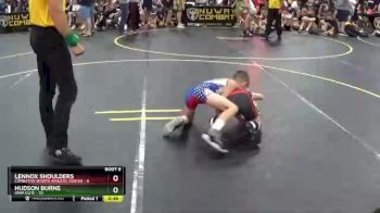 52 lbs Round 2 (6 Team) - Lennox Shoulders, Combative Sports Athletic Center vs Hudson Burns, Iowa Elite