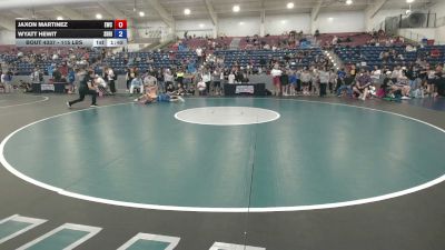 115 lbs Cons. Sub-semis - Jaxon Martinez, Elko Wrestling Club vs Wyatt Hewit, Shootbox Rigby