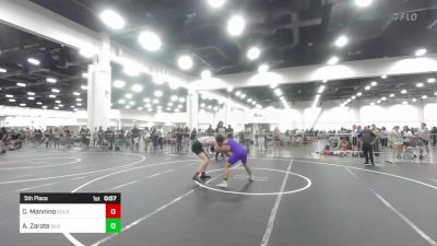 157 lbs 5th Place - Chance Mannino, Gold Rush Wrestling vs Adrian Zarate, Silverback WC