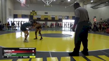 100 lbs Championship Bracket - Karuna Rai, Akron North vs Layken Lively, Shenandoah