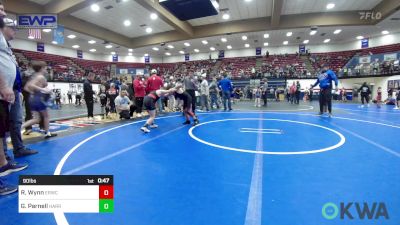 90 lbs Final - Romeo Wynn, El Reno Wrestling Club vs Greysen Parnell, Harrah Little League Wrestling