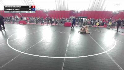 165 lbs Cons. Round 3 - Brayden Delveaux, Kaukauna Wrestling Club vs Maximus Davis, Askren Wrestling Academy