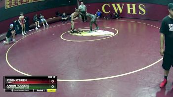 138 lbs Champ. Round 2 - Aaron Rodgers, Top Dog Wrestling Club vs Ayden O`Brien, CVBJJ