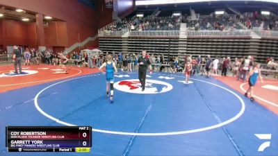 77 lbs Semifinal - Coy Robertson, High Plains Thunder Wrestling Club vs Garrett York, Big Piney Pinners Wrestling Club