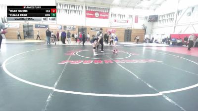 100 lbs Quarterfinal - Riley Givens, Lower Lake vs Eliana Caro, Amador Valley