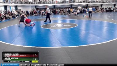 Silver 125 lbs Cons. Round 1 - Gabriel Michel, Northland Community & Technical College vs Asher Wilson, Wartburg