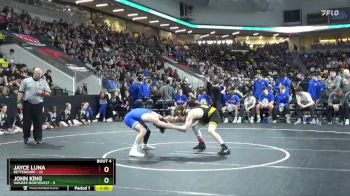 132 lbs Quarterfinal - Jayce Luna, Bettendorf vs John King, Waukee Northwest