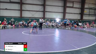 90-100 lbs Cons. Round 1 - Kelby Adriano, Rhyno Academy Of Wrestling vs Miley Oberg, Higginsville Youth Wrestling C