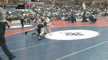 4A 132 lbs Cons. Round 1 - Peytyn Miles, Pottsville vs Kanden Carson, Huntsville