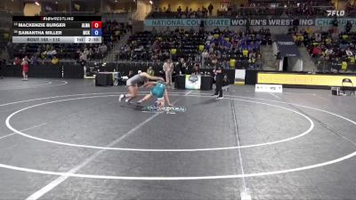 110 lbs Cons. Round 1 - Mackenzie Burger, Alma vs Samantha Miller, McKendree University