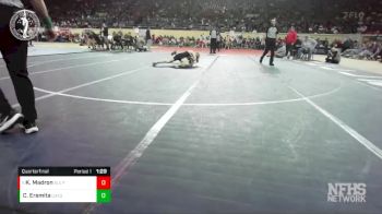 4A-150 lbs Quarterfinal - Kaleb Madron, SULPHUR vs Cael Eremita, CATOOSA