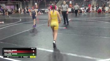 90 lbs Quarterfinal - Willow Johns, Team Kansas vs Evalina Binns, Team Wyoming