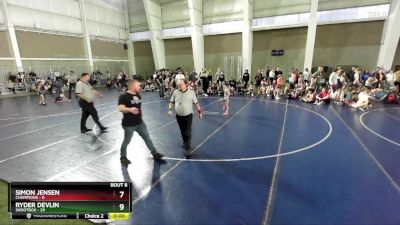 65 lbs Semis & 1st Wrestleback (8 Team) - Ryder Devlin, Shootbox vs Simon Jensen, Champions