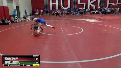 106 lbs Semis & Wb (16 Team) - Brady Walsh, Thompson HS vs Collin Nelson, Mortimer Jordan HS