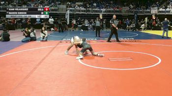 5A 106 lbs Cons. Round 3 - Juan Velasquez, Rio Grande City Grulla vs Mason Gibson, New Braunfels