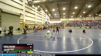 66 lbs Cons. Round 2 - Kayden Reid, SYRACUSE vs Krew Zesiger, Southern Utah Elite