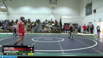 174 lbs Quarterfinal - Edward Saldana, Victor Valley College vs Luke Combs, Bakersfield College