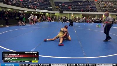 100 lbs Round 3 - Hadley Vold, Team Nazar vs Jayla Swanson, Siouxland Wrestling Academy