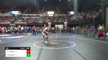 109 lbs Cons. Round 4 - Logan Loaiza, Team Real Life vs Xander McCann, Heights Wrestling Club